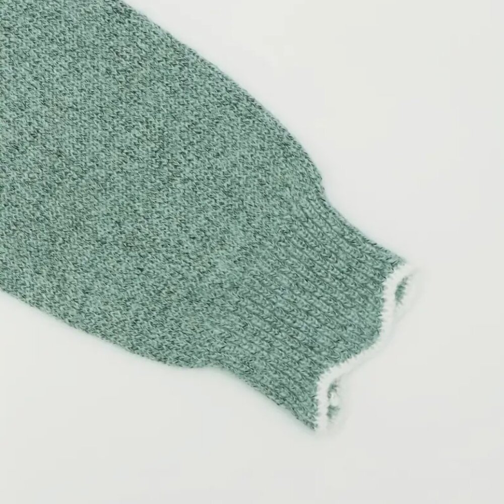 Women's Plus Color Block Long Sleeve V Neck Floral Trim Casual Sweater - Picture 5 of 6